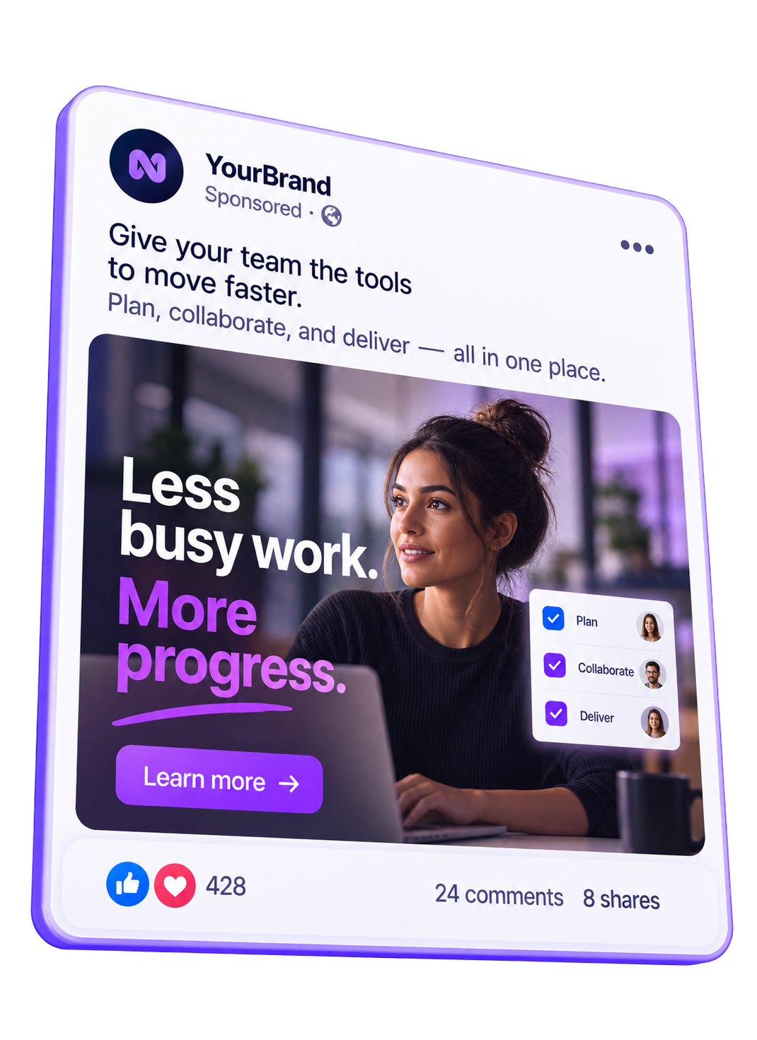 Meta social ad creative