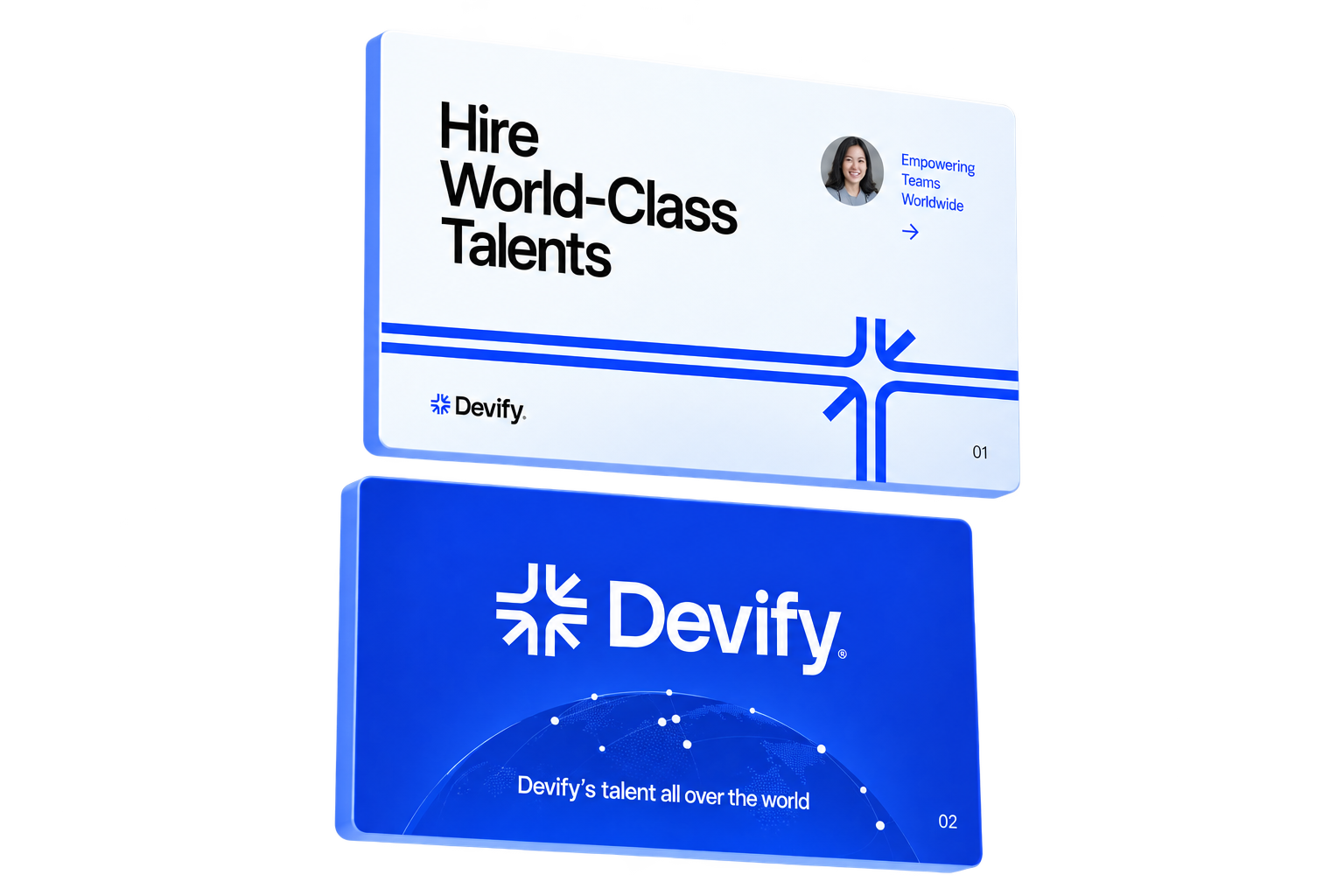 Devify branding and presentation composition