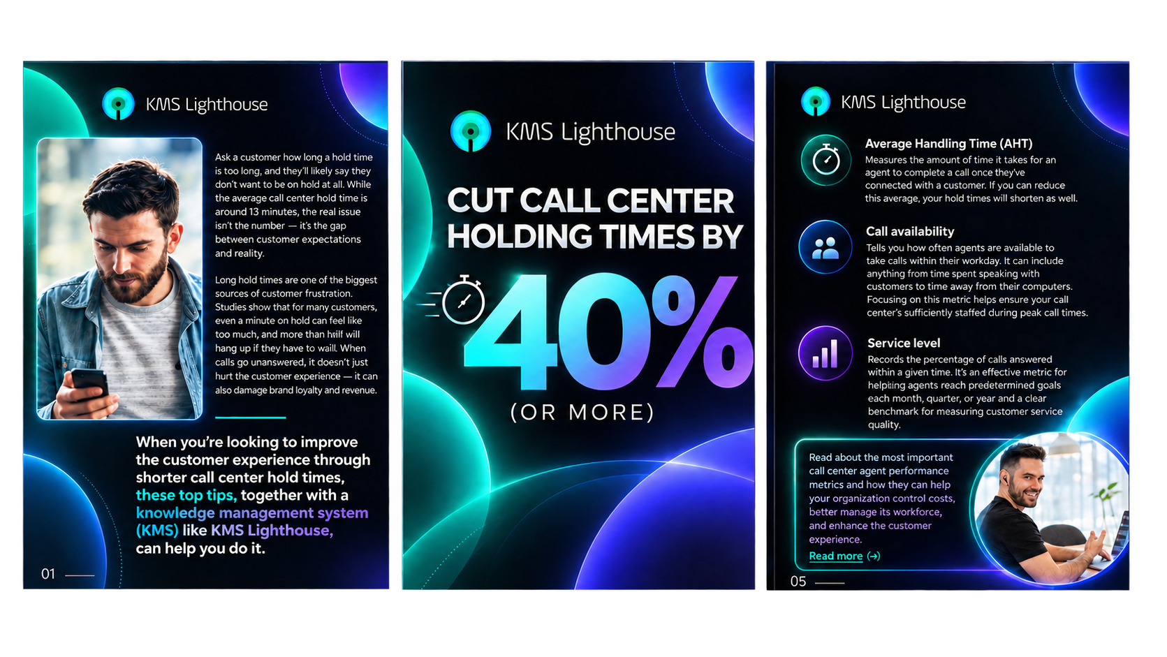 KMS Lighthouse social creative triptych